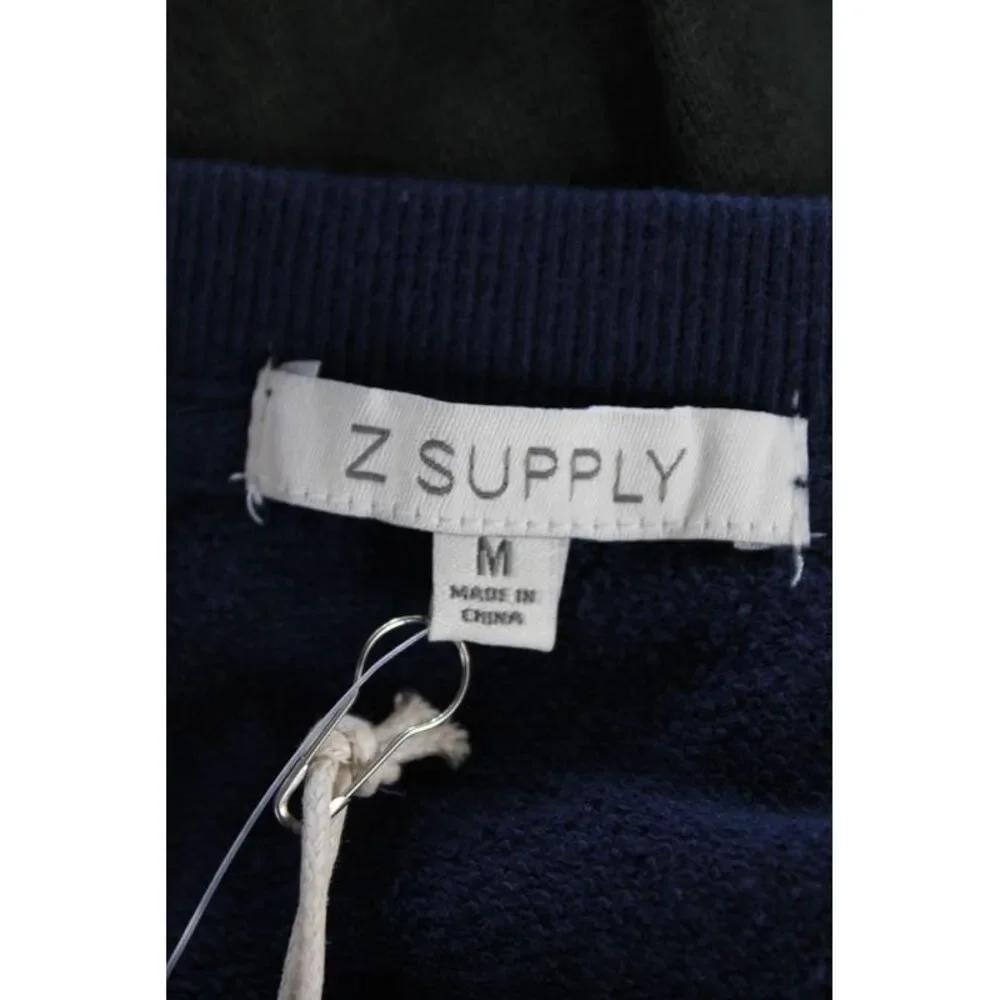 Z Supply Womens Tie Dye Print Ruffled Sweater Dress Blue Green Size Medium